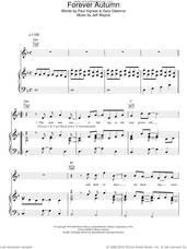 Cover icon of Forever Autumn sheet music for voice, piano or guitar by Jeff Wayne, intermediate skill level