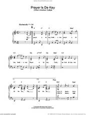 Cover icon of Prayer Is De Key sheet music for piano solo, easy skill level