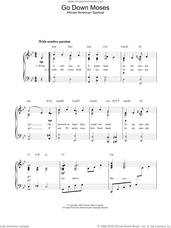 Cover icon of Go Down Moses sheet music for piano solo, easy skill level