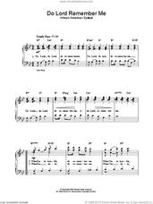Cover icon of Do Lord Remember Me sheet music for piano solo, easy skill level