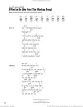 Cover icon of I Wan'na Be Like You (The Monkey Song) (from The Jungle Book) sheet music for ukulele (chords) by Richard M. Sherman, Robert B. Sherman and Sherman Brothers, intermediate skill level