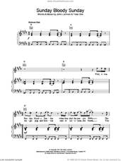 Cover icon of Sunday Bloody Sunday sheet music for voice, piano or guitar by John Lennon and Yoko Ono, intermediate skill level
