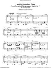 Cover icon of Land Of Hope And Glory, (intermediate) sheet music for piano solo by Edward Elgar, intermediate skill level