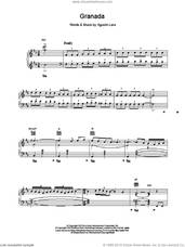 Cover icon of Granada sheet music for voice, piano or guitar by Placido Domingo, classical score, intermediate skill level