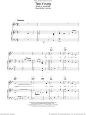 Cover icon of Too Young sheet music for voice, piano or guitar by Nat King Cole, intermediate skill level
