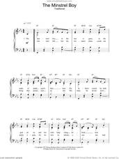 Cover icon of The Minstrel Boy sheet music for voice, piano or guitar, intermediate skill level