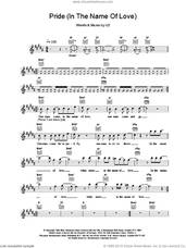 Cover icon of Pride (In The Name Of Love) sheet music for voice and other instruments (fake book) by U2, intermediate skill level