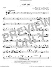 Cover icon of Peaches (from The Super Mario Bros. Movie) sheet music for flute solo by Jack Black, Aaron Horvath, Eric Osmond, John Spiker and Michael Jelenic, intermediate skill level