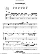 Cover icon of She Is Beautiful sheet music for guitar (tablature) by Andrew W.K. and Andrew Wilkes-Krier, intermediate skill level