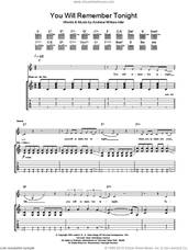 Cover icon of You Will Remember Tonight sheet music for guitar (tablature) by Andrew W.K. and Andrew Wilkes-Krier, intermediate skill level