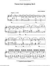 Cover icon of Theme From Symphony No. 6 sheet music for piano solo by Ludwig van Beethoven, classical score, intermediate skill level