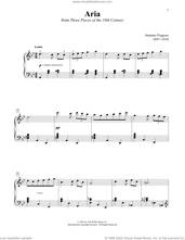 Cover icon of Aria sheet music for piano solo (elementary) by Antonio Fragoso, Charmaine Siagian and Sonya Schumann, classical score, beginner piano (elementary)