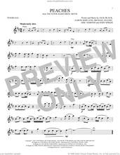 Cover icon of Peaches (from The Super Mario Bros. Movie) sheet music for tenor saxophone solo by Jack Black, Aaron Horvath, Eric Osmond, John Spiker and Michael Jelenic, intermediate skill level
