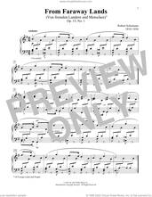 Cover icon of From Faraway Lands, Op.15, No. 1 sheet music for piano solo (elementary) by Robert Schumann, Charmaine Siagian and Sonya Schumann, classical score, beginner piano (elementary)