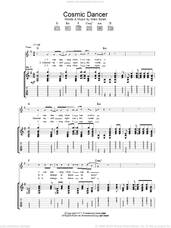 Cover icon of Cosmic Dancer sheet music for guitar (tablature) by T Rex, intermediate skill level