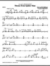 Cover icon of Theme from Spider Man sheet music for orchestra/band (drums) by Paul Francis Webster, Bob Harris, Kirby Shaw and Michael Buble, intermediate skill level