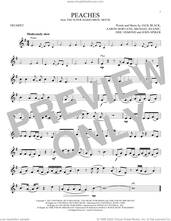 Cover icon of Peaches (from The Super Mario Bros. Movie) sheet music for trumpet solo by Jack Black, Aaron Horvath, Eric Osmond, John Spiker and Michael Jelenic, intermediate skill level