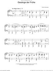 Cover icon of GesAnge der FrAhe sheet music for piano solo by Robert Schumann, classical score, intermediate skill level