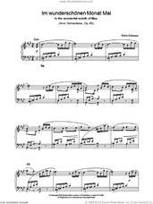 Cover icon of Im wunderschAOnen Monat Mai sheet music for piano solo by Robert Schumann, classical score, intermediate skill level
