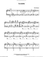 Cover icon of Novelette sheet music for piano solo by Robert Schumann, classical score, intermediate skill level