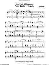 Cover icon of from the 3rd Movement, Piano Quartet in Eb Major sheet music for piano solo by Robert Schumann, classical score, intermediate skill level