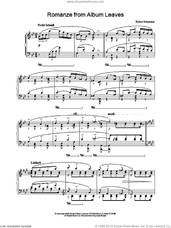 Cover icon of Romanze from Album Leaves sheet music for piano solo by Robert Schumann, classical score, intermediate skill level