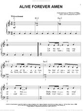 Cover icon of Alive Forever Amen sheet music for piano solo by Travis Cottrell, David Moffitt and Sue C. Smith, easy skill level