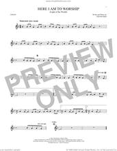 Cover icon of Here I Am To Worship (Light Of The World) sheet music for violin solo by Phillips, Craig & Dean and Tim Hughes, intermediate skill level