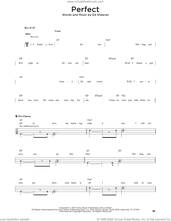 Cover icon of Perfect sheet music for bass solo by Ed Sheeran, intermediate skill level
