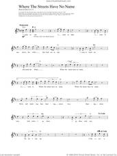Cover icon of Where The Streets Have No Name sheet music for voice and other instruments (fake book) by U2, intermediate skill level