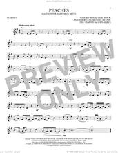 Cover icon of Peaches (from The Super Mario Bros. Movie) sheet music for clarinet solo by Jack Black, Aaron Horvath, Eric Osmond, John Spiker and Michael Jelenic, intermediate skill level