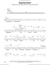 Cover icon of September sheet music for bass solo by Earth, Wind & Fire, Al McKay, Allee Willis and Maurice White, intermediate skill level