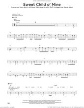 Cover icon of Sweet Child O' Mine sheet music for bass solo by Guns N' Roses, Axl Rose, Duff McKagan, Slash and Steven Adler, intermediate skill level