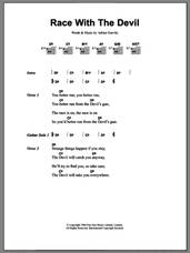 Cover icon of Race With The Devil sheet music for guitar (chords) by Girlschool and Adrian Gurvitz, intermediate skill level