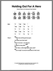 Cover icon of Holding Out For A Hero sheet music for guitar (chords) by Bonnie Tyler, Dean Pitchford and Jim Steinman, intermediate skill level
