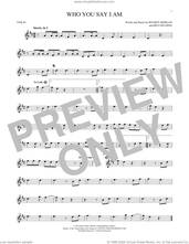Cover icon of Who You Say I Am sheet music for violin solo by Hillsong Worship, Ben Fielding and Reuben Morgan, intermediate skill level