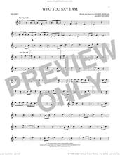 Cover icon of Who You Say I Am sheet music for trumpet solo by Hillsong Worship, Ben Fielding and Reuben Morgan, intermediate skill level