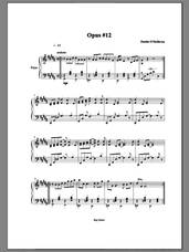 Cover icon of Opus 12 sheet music for piano solo by Dustin O'Halloran, classical score, intermediate skill level