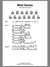 Cover icon of Mind Games sheet music for guitar (chords) by John Lennon, intermediate skill level