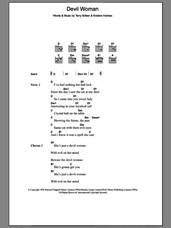 Cover icon of Devil Woman sheet music for guitar (chords) by Cliff Richard, Kristine Holmes and Terry Britten, intermediate skill level