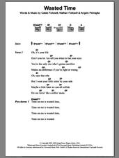 Cover icon of Wasted Time sheet music for guitar (chords) by Kings Of Leon, Angelo Petraglia, Caleb Followill and Nathan Followill, intermediate skill level