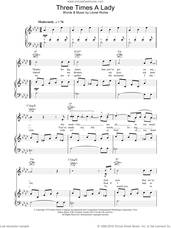 Cover icon of Three Times A Lady sheet music for voice, piano or guitar by Lionel Richie, intermediate skill level