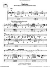 Cover icon of Badman sheet music for guitar (tablature) by Newton Faulkner and Toby Faulkner, intermediate skill level