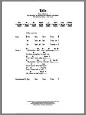 Cover icon of Talk sheet music for guitar (chords) by Coldplay, Chris Martin, Emil Schult, Guy Berryman, Jon Buckland, Karl Bartos, Ralf HA�A�tter, Ralf Hutter, Ralf Hi��tter and Will Champion, intermediate skill level