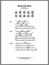 Cover icon of Bring It On Back sheet music for guitar (chords) by Nic Cester and Chris Cester, intermediate skill level