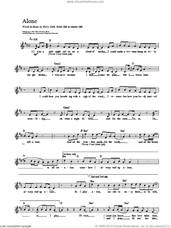Cover icon of Alone sheet music for voice and other instruments (fake book) by Bee Gees, intermediate skill level