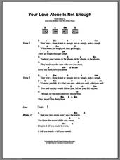 Cover icon of Your Love Alone Is Not Enough sheet music for guitar (chords) by Manic Street Preachers, James Dean Bradfield, Nicky Wire and Sean Moore, intermediate skill level