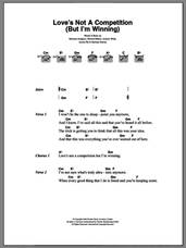 Cover icon of Love's Not A Competition (But I'm Winning) sheet music for guitar (chords) by Kaiser Chiefs, Andrew White, James Rix, Nicholas Baines, Nicholas Hodgson and Richard Wilson, intermediate skill level