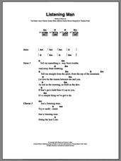 Cover icon of Listening Man sheet music for guitar (chords) by The Bees, Aaron Fletcher, Kristian Birkin, Michael Clevett, Paul Butler, Timothy Parkin and Warren Hampshire, intermediate skill level