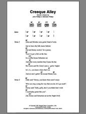 Cover icon of Creeque Alley sheet music for guitar (chords) by The Mamas & The Papas, John Phillips and Michelle Phillips, intermediate skill level